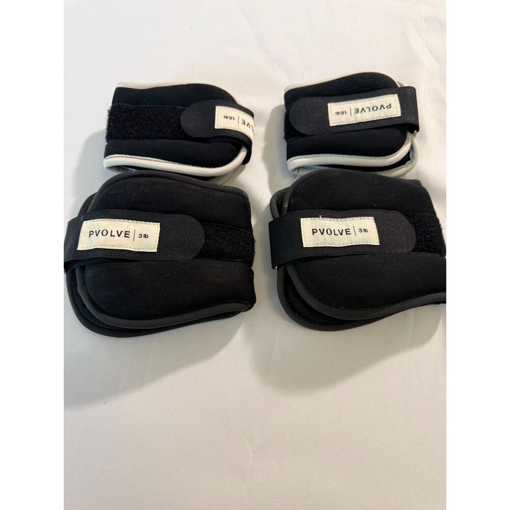 P.volve Adjustable Ankle Wrist Weights Set 3 lb & 1.5 lb Pair Strength Training